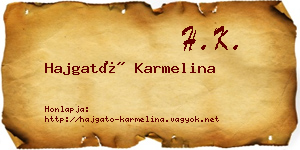 Hajgató Karmelina névjegykártya